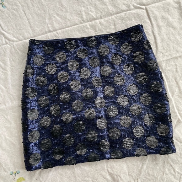 Madewell Broadway&Broome polkadot, sequin skirt - Picture 1 of 5